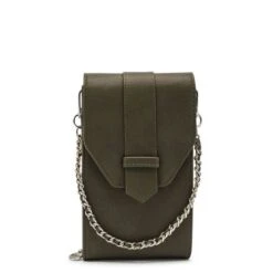 MOSZ Telefoontasje Vegan Dark Taupe Silver