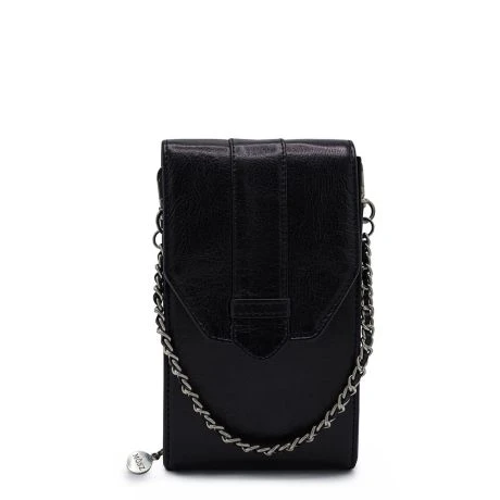 MOSZ Telefoontasje Nature Vintage Black Brushed Silver 1 MOSZ Telefoontasje Nature Vintage Black Brushed Silver