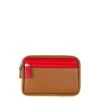 Mywalit Small Leather Double Zip Purse Portemonnee Caramel