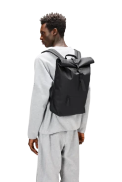 Rains Rolltop 16" Rucksack Black -Eastpak Verkoop 13320 black men 1