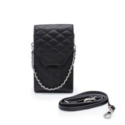 MOSZ Telefoontasje Quilted Black Brushed Silver -Eastpak Verkoop 1 52