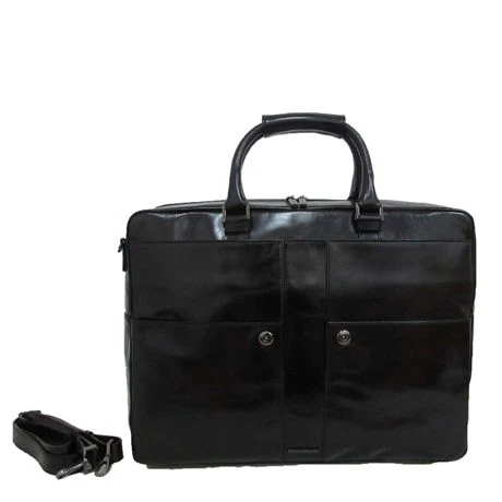 Claudio Ferrici Pelle Vecchia Workbag 15" Black 3 Claudio Ferrici Pelle Vecchia Workbag 15" Black - Afbeelding 3