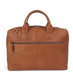 Plevier Flint Laptoptas 2-Vaks 15.6" Cognac