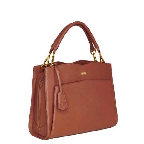 Socha Diamond Leather Shoulder Businessbag 12-14" Cognac 2 Socha Diamond Leather Shoulder Businessbag 12-14" Cognac - Afbeelding 2
