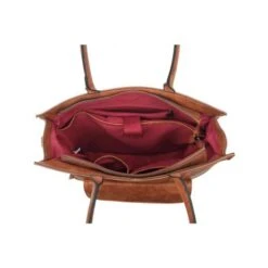 Wimona Fantasia Schoudertas Cognac -Eastpak Verkoop 4080 kleur cognac binnenkant