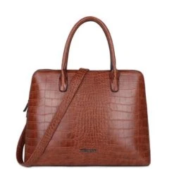 Wimona Luisa Schoudertas Croco Cognac