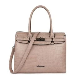 Wimona Liona Handtas Croco Taupe