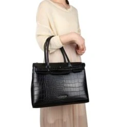 Wimona Liona Handtas Croco Black 15 Wimona Liona Handtas Croco Black -Eastpak Verkoop 5005 kleur zwart 1