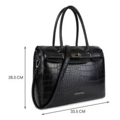 Wimona Liona Handtas Croco Black 10 Wimona Liona Handtas Croco Black -Eastpak Verkoop 5005 kleur zwart met afmeting