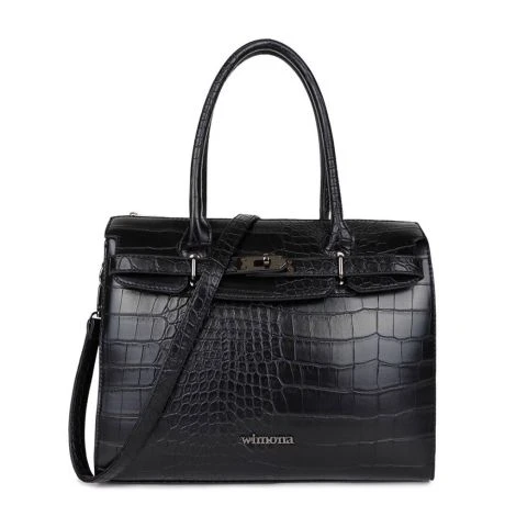 Wimona Liona Handtas Croco Black 1 Wimona Liona Handtas Croco Black