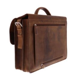 Plevier Retro Darwin Vintage Laptop Bag 2-Vaks 15.6" Brown -Eastpak Verkoop 552 2 darwin zijkantachter