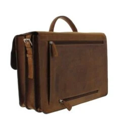 Plevier Retro Newton Laptoptas Vintage 3-Vaks 15.6" Brown -Eastpak Verkoop 553 2 achter