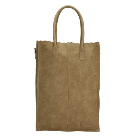 Zebra Natural Bag Rosa XL Shopper Olijfgroen 2 Zebra Natural Bag Rosa XL Shopper Olijfgroen - Afbeelding 2