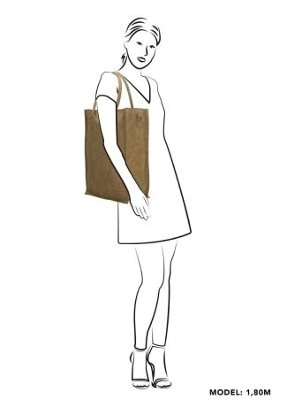 Zebra Natural Bag Rosa XL Shopper Olijfgroen 3 Zebra Natural Bag Rosa XL Shopper Olijfgroen - Afbeelding 3