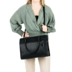 Burkely Antique Avery Handbag M 14" Black -Eastpak Verkoop 8007001.56.10 6