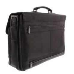 Plevier Decca Leren Aktentas 2-Vaks 17.3" Zwart -Eastpak Verkoop 859 1 zijkant achter decca