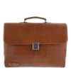 Plevier Decca Leren Aktentas 2-Vaks 17.3" Bruin
