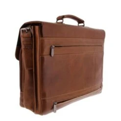 Plevier Decca Leren Aktentas 2-Vaks 17.3" Bruin -Eastpak Verkoop 859 2 zijkant achter