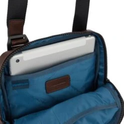 Piquadro Harper IPad Crossbody Bag Black -Eastpak Verkoop ca1816ap n dett3