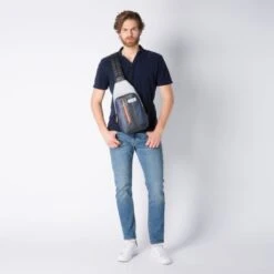 Piquadro Urban Mono Sling Bag Black/Grey -Eastpak Verkoop ca4536ub00 grn dett9