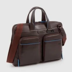Piquadro Blue Square Revamp Slim Computer Bag 14'' Mahogany Brown -Eastpak Verkoop ca6105b2v mo dett1 1