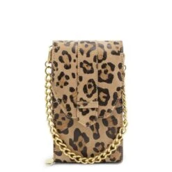 MOSZ Telefoontasje Cheeta Brown Light Gold