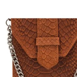 MOSZ Telefoontasje Suède Snake Cognac Brushed Silver -Eastpak Verkoop detail 1