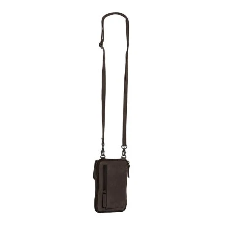 Daniel Ray Fort Collins Crossbody Telefoontasje Dark Brown 2 Daniel Ray Fort Collins Crossbody Telefoontasje Dark Brown - Afbeelding 2