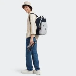 Kipling Seoul Rugzak True Blue Grey -Eastpak Verkoop kpki5140u84 kpk13564u84 9