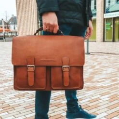 Chesterfield Idaho Laptoptas 15.6" Cognac -Eastpak Verkoop leren aktetas cognac idaho 1 1