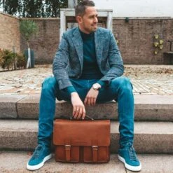 Chesterfield Idaho Laptoptas 15.6" Cognac -Eastpak Verkoop leren aktetas cognac idaho 1