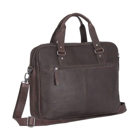 Chesterfield Dylan Laptop Schoudertas 17" Brown 2 Chesterfield Dylan Laptop Schoudertas 17" Brown - Afbeelding 2