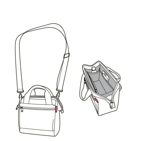 Reisenthel Allrounder Cross Schoudertas Paisley Black - Afbeelding 4