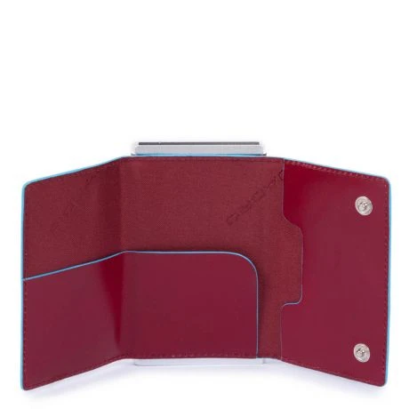 Piquadro Blue Square Compact Wallet For Banknotes And Creditcards Red 2 Piquadro Blue Square Compact Wallet For Banknotes And Creditcards Red - Afbeelding 2