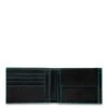 Piquadro Blue Square Men's Wallet With Coin Pocket Black
