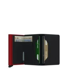 Secrid Slim Wallet Portemonnee Matte Black / Red -Eastpak Verkoop secrid s matte black red open