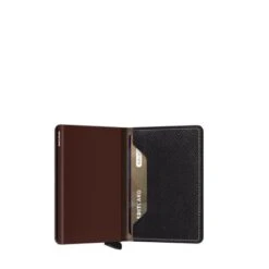 Secrid Slim Wallet Portemonnee Saffiano Brown -Eastpak Verkoop secrid slimwallet saffiano brown semi open