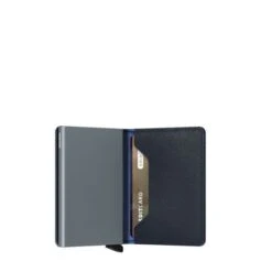 Secrid Slim Wallet Portemonnee Saffiano Navy -Eastpak Verkoop secrid slimwallet saffiano navy semi open