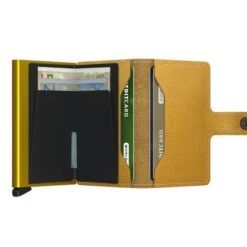 Secrid Mini Wallet Portemonnee Crisple Ochre -Eastpak Verkoop secrid miniwallet crisple ochre open