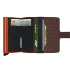 Secrid Mini Wallet Portemonnee Optical Brown-Orange -Eastpak Verkoop secrid miniwallet optical brown orange open