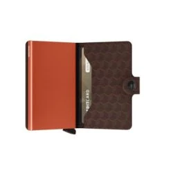 Secrid Mini Wallet Portemonnee Optical Brown-Orange -Eastpak Verkoop secrid miniwallet optical brown orange semi open
