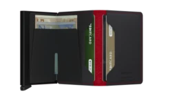 Secrid Slim Wallet Portemonnee Perforated Black-Red -Eastpak Verkoop secrid slimwallet perforated black red open